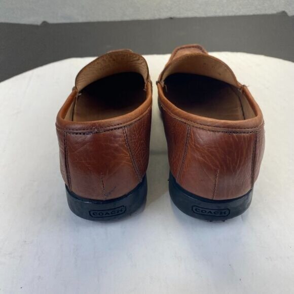 Coach Lawson Mens Brown Leather Loafers Size 8.5 D Made In Italy main image 12